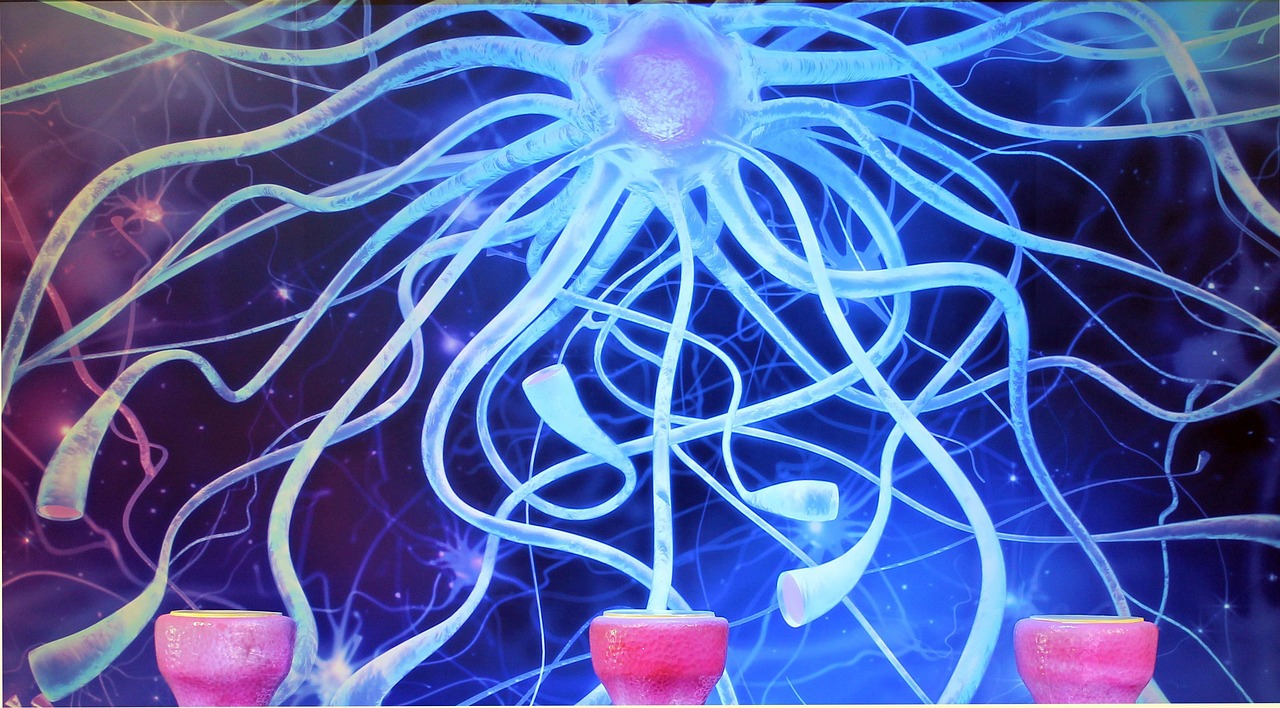 Illustratief beeld van hersencellen en licht in neurowetenschappelijk onderzoek